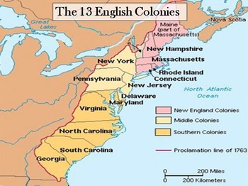 map of colonies